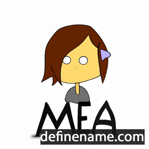 cartoon of the name Mea