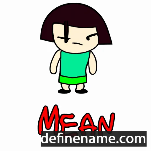 cartoon of the name Meann