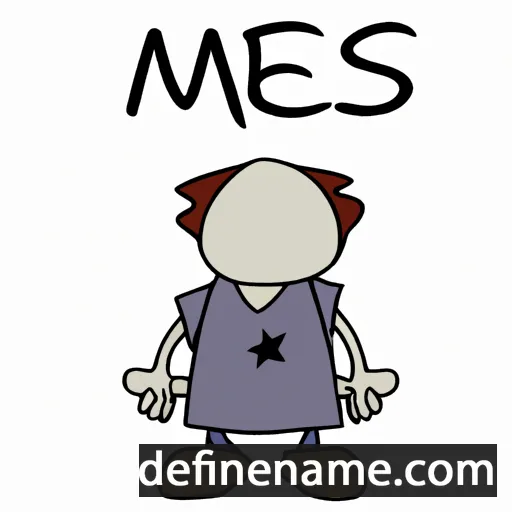 cartoon of the name Meas