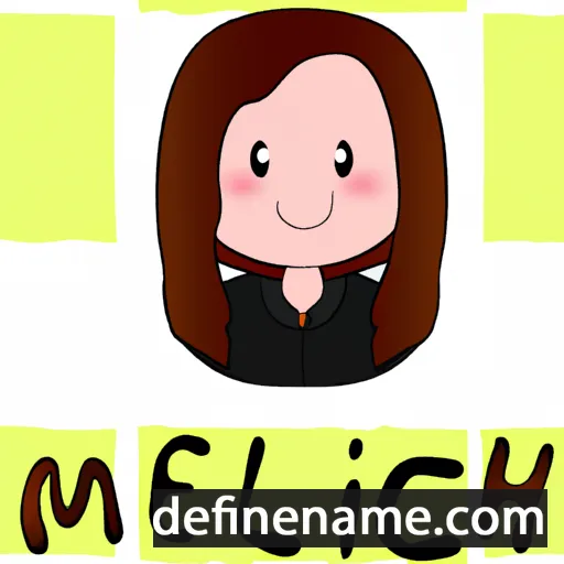 cartoon of the name Mechele