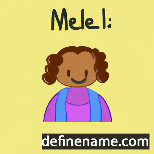 cartoon of the name Mélani