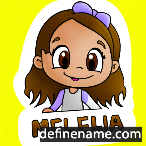 cartoon of the name Mélia