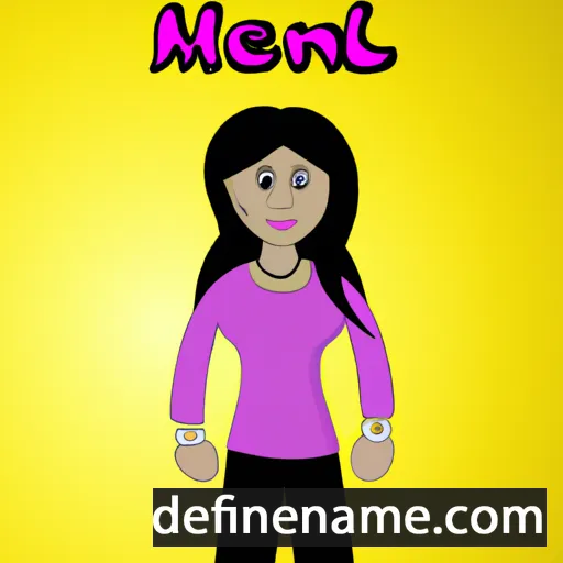 cartoon of the name Meenal