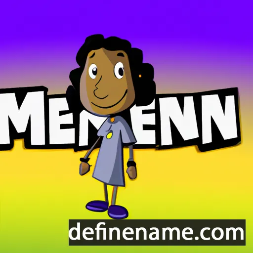 cartoon of the name Meenu