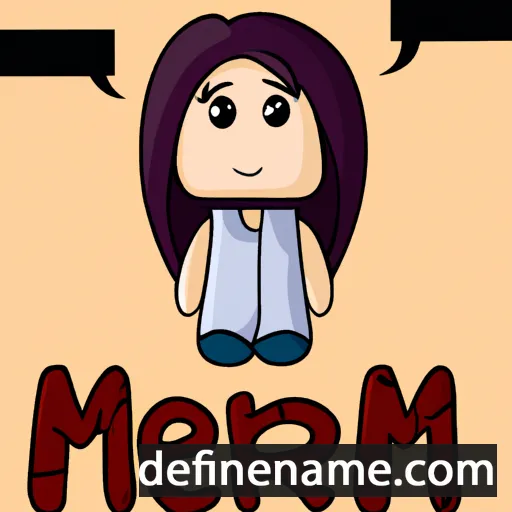 cartoon of the name Meerim