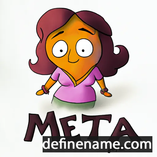 cartoon of the name Meeta