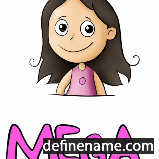 cartoon of the name Megha