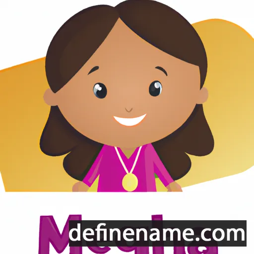 cartoon of the name Meghana