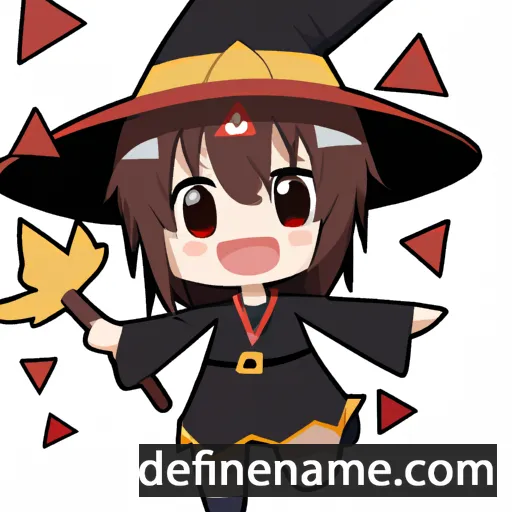 cartoon of the name Megumin