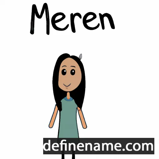 cartoon of the name Mehreen