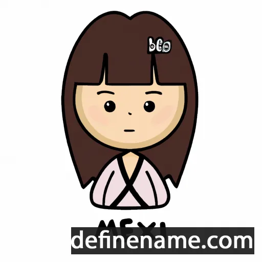 cartoon of the name Mei-xiu