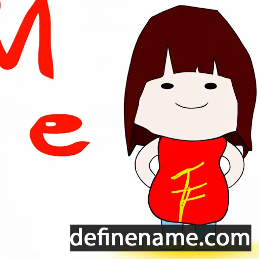 cartoon of the name Mei