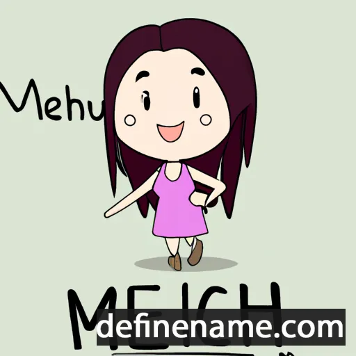 cartoon of the name Meihui