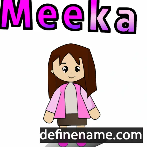 cartoon of the name Meika