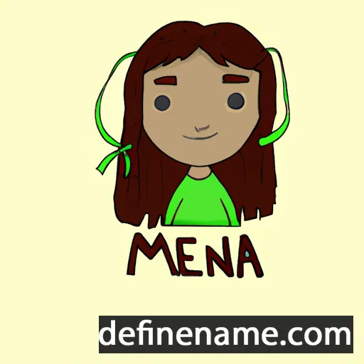 cartoon of the name Meina