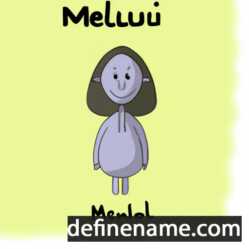 cartoon of the name Melaniu