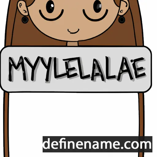 cartoon of the name Melayna