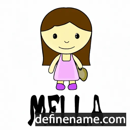 cartoon of the name Melia