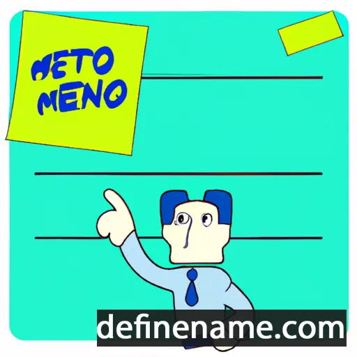 cartoon of the name Memo