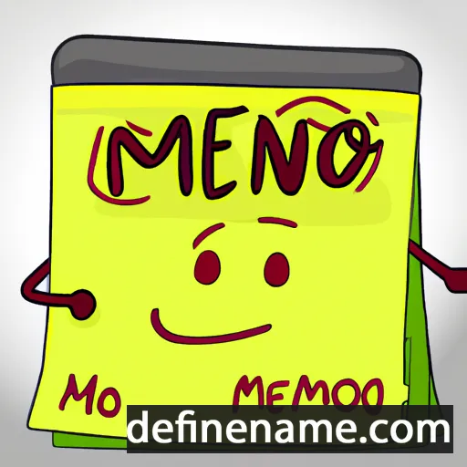 cartoon of the name Memo