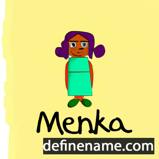 cartoon of the name Menaka