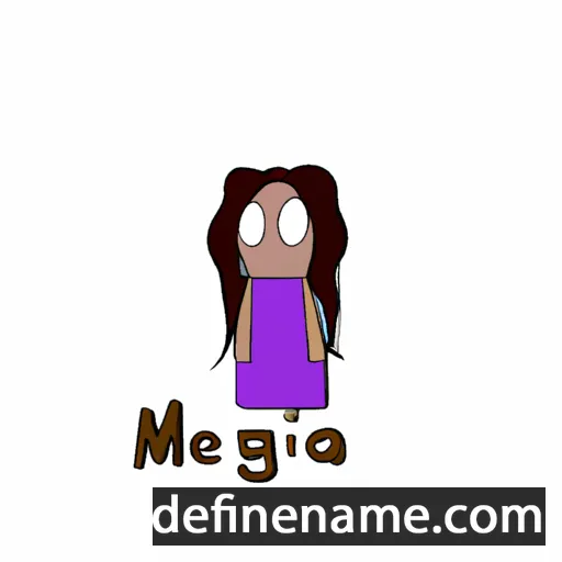 cartoon of the name Mengia