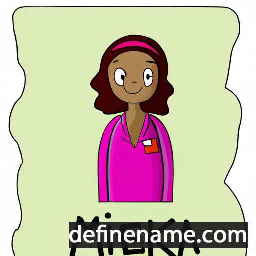 cartoon of the name Menika