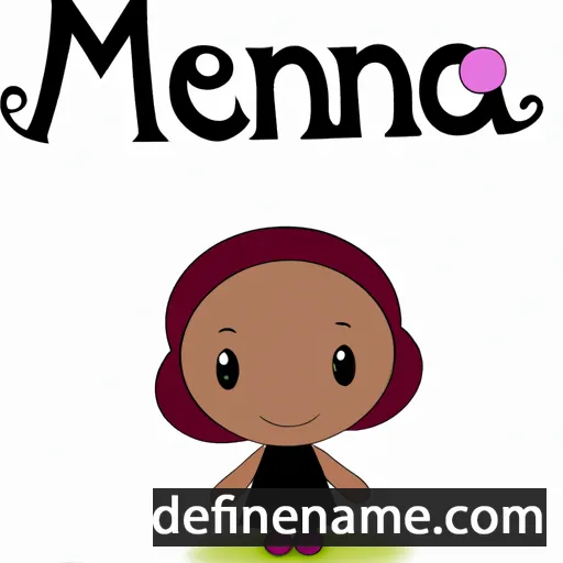 cartoon of the name Menna