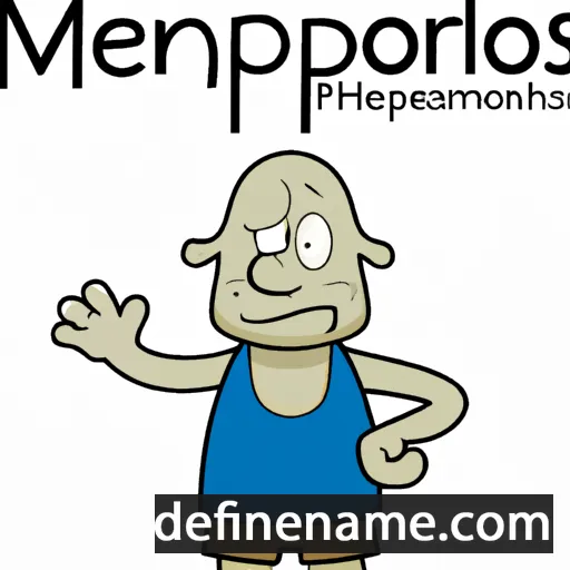 cartoon of the name Menophilos