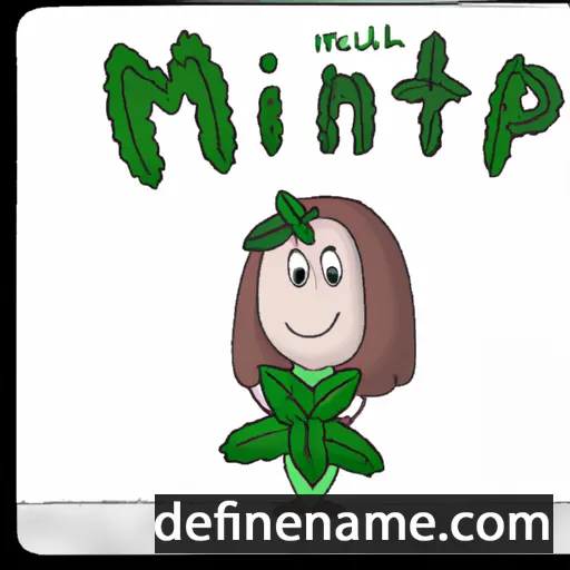 cartoon of the name Mentha