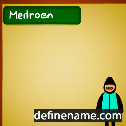 cartoon of the name Meridian