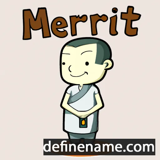 cartoon of the name Merit