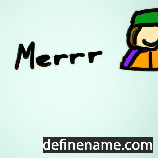 cartoon of the name Merrit