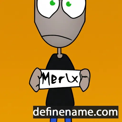 cartoon of the name Merrix