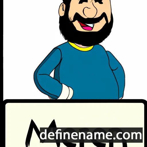 cartoon of the name Mertcan