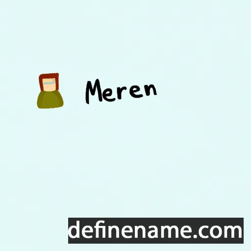 cartoon of the name Merwen