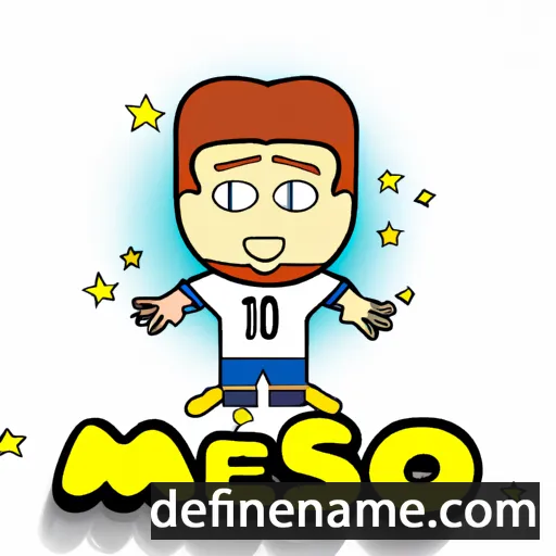 cartoon of the name Messi