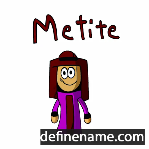 cartoon of the name Metinee