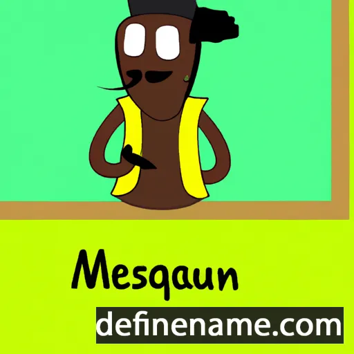 cartoon of the name Mezguash