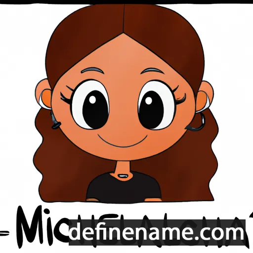 cartoon of the name Michaëla