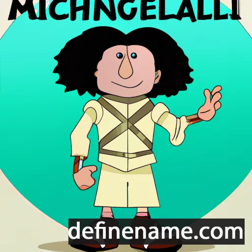 cartoon of the name Michelangiolo