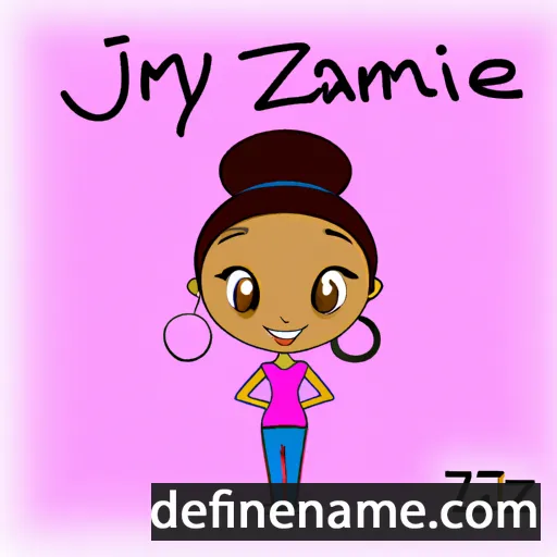 cartoon of the name Jazmyn