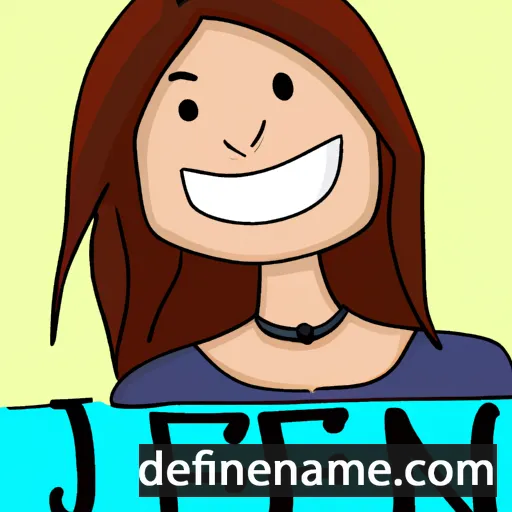 cartoon of the name Jen