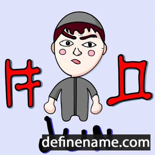 cartoon of the name Ji-Hun