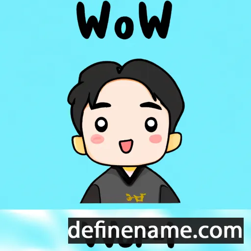 cartoon of the name Joo-Won