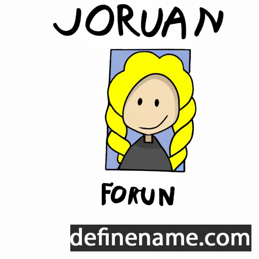 cartoon of the name Jorunn