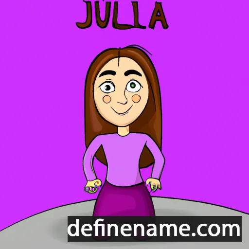 cartoon of the name Juliya