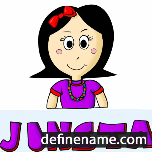 cartoon of the name Justína