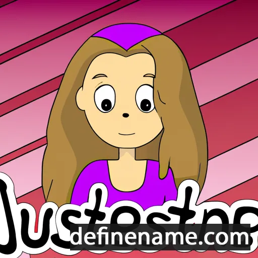 cartoon of the name Justīne