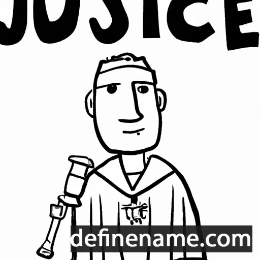 cartoon of the name Justice